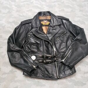 Harley-Davidson Black Leather Biker Jacket